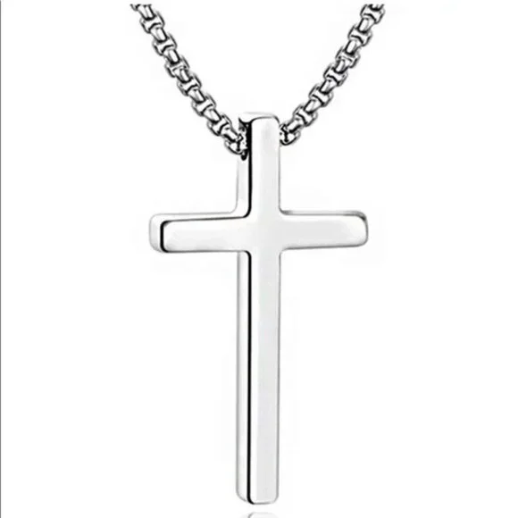 Men’s Silver Cross Necklace